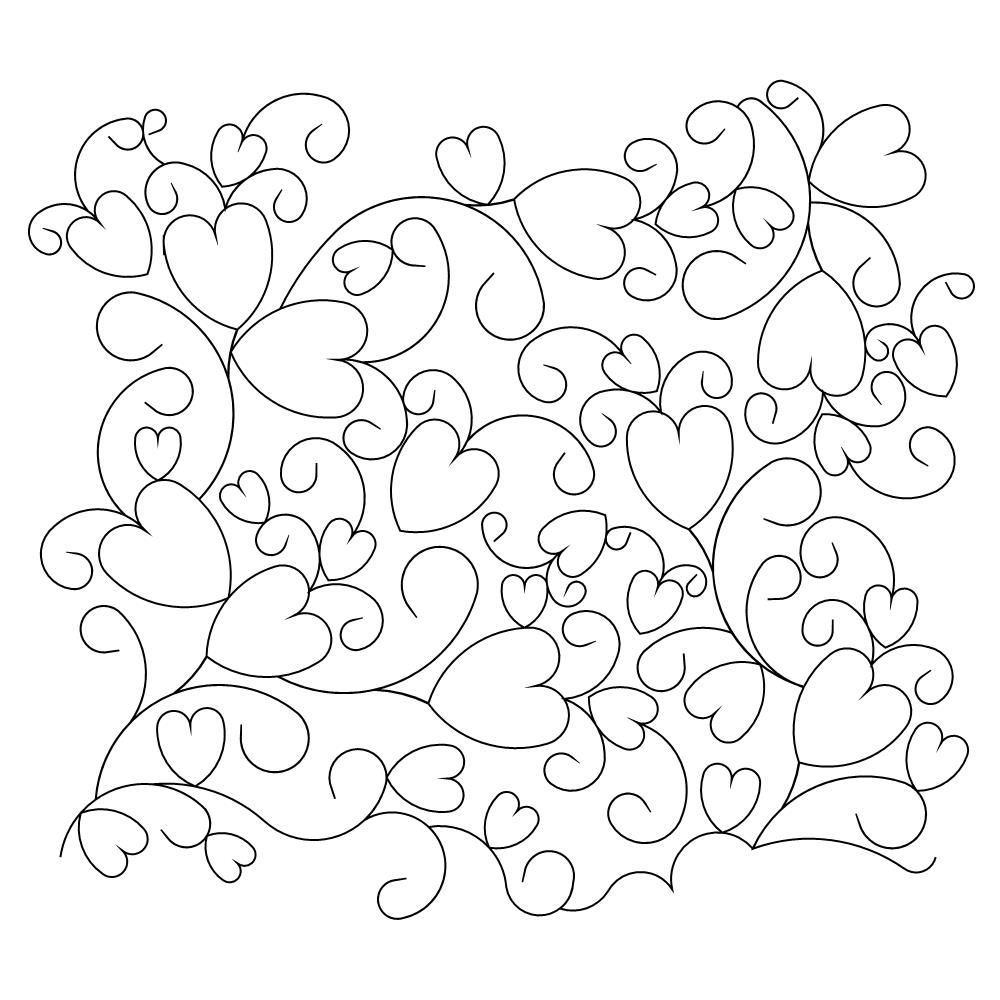 heart vine pano 001 Digital Pattern Sweet Dreams Quilt Studio Edge